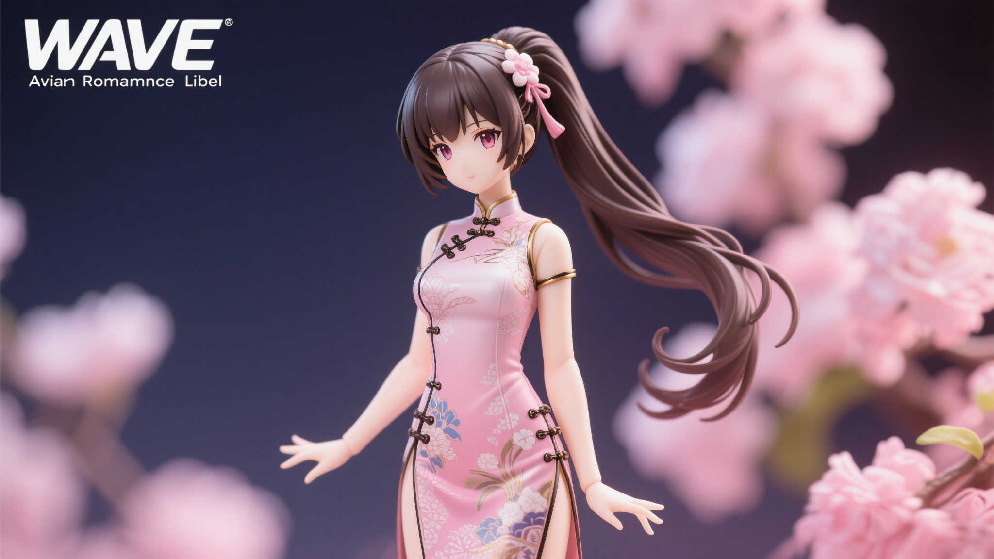 WAVE《粉紫情韵》旗袍马尾少女手办 WAVE《粉紫情韵》旗袍马尾少女手办