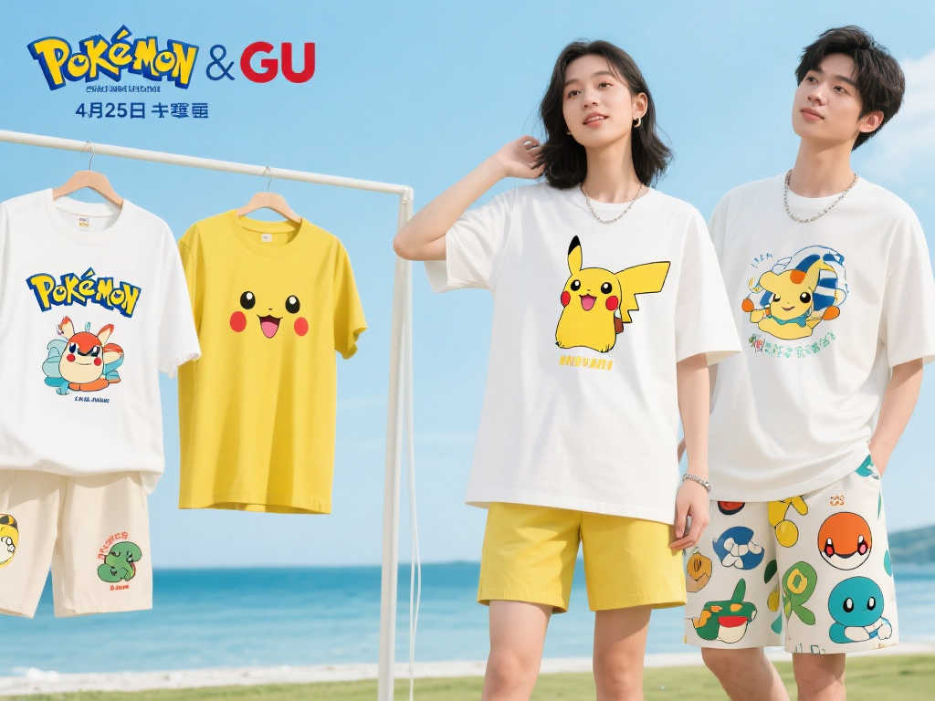 宝可梦与GU携手推出联名夏季服饰，4月25日全新上市！